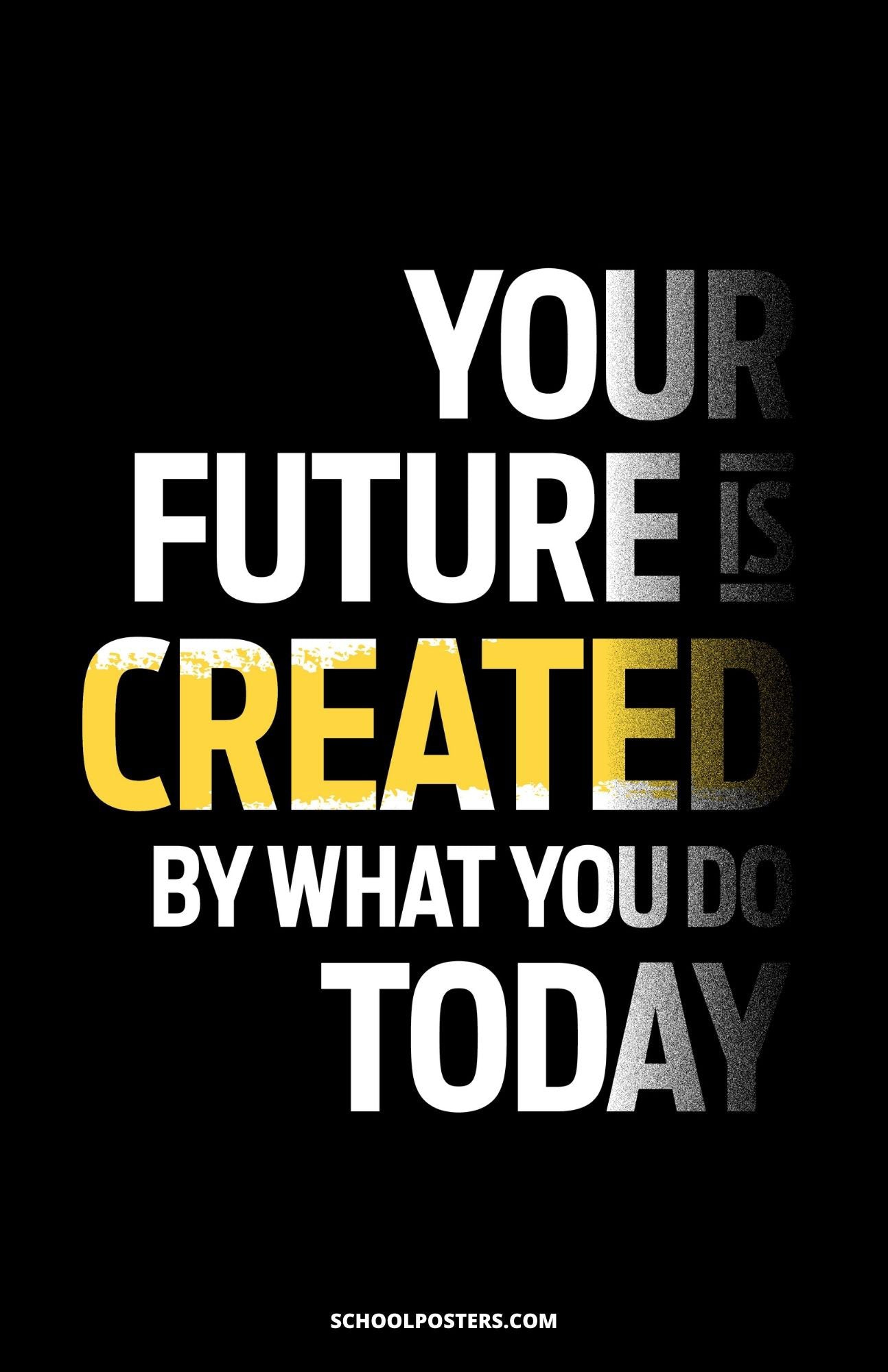 Your Future Is Created Poster