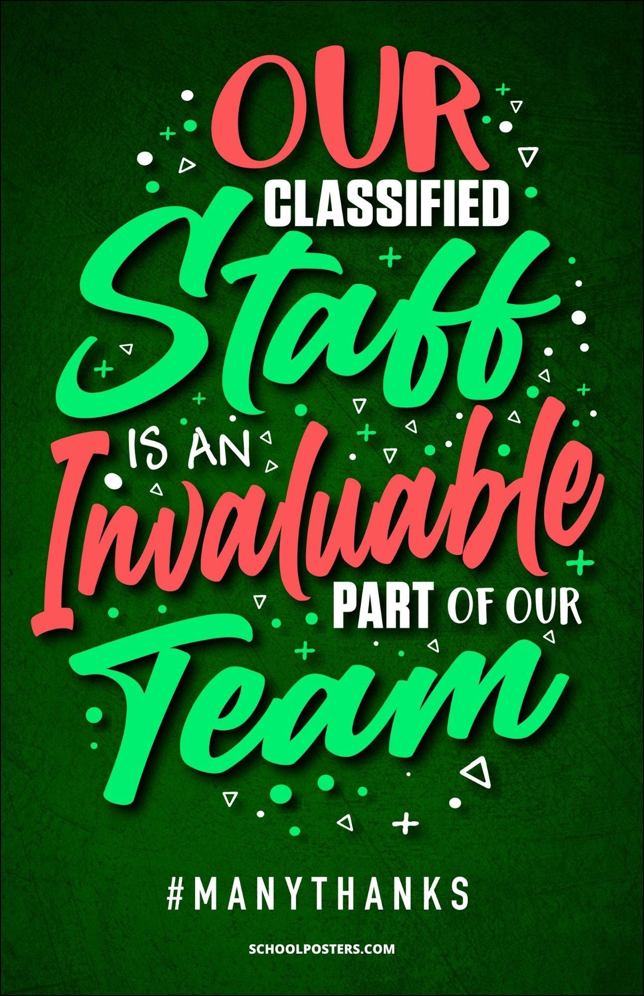 Thank You Classified Staff Poster