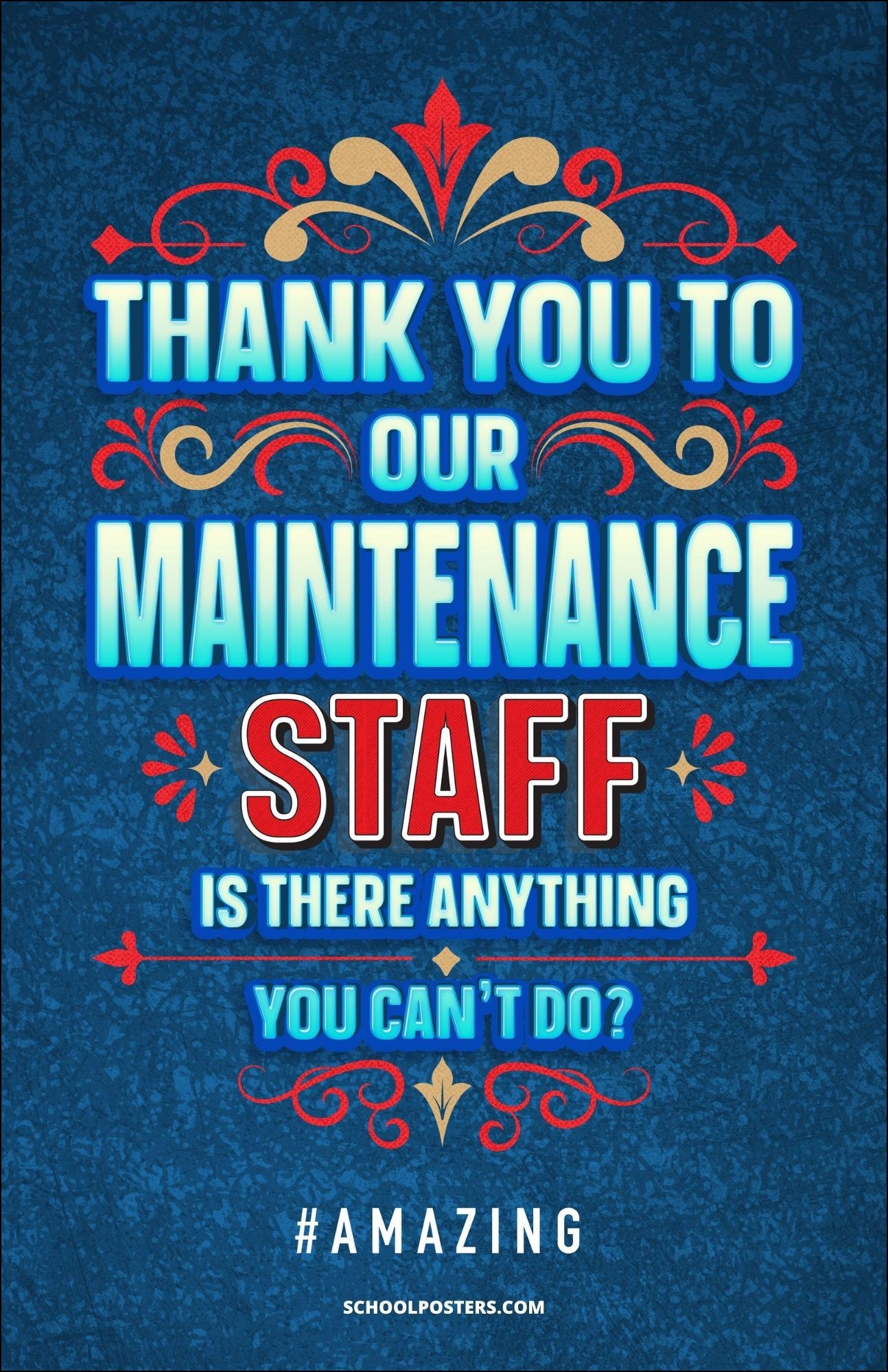 Thank You Maintenance Staff Poster