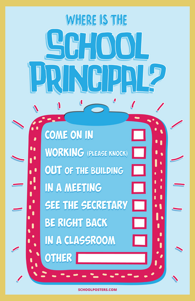 Where Is The School Principal? Poster (Dry Erase)