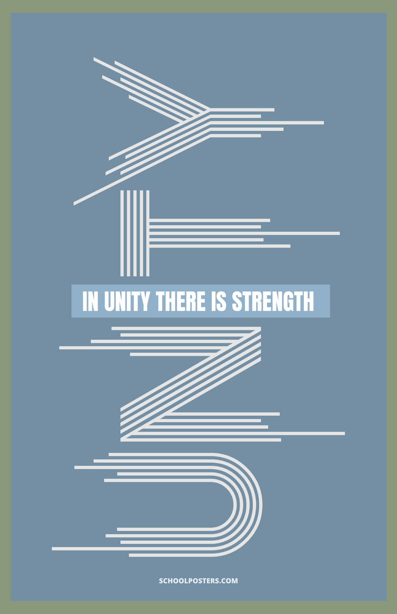 In Unity There Is Strength Poster – SchoolPosters.com LLC