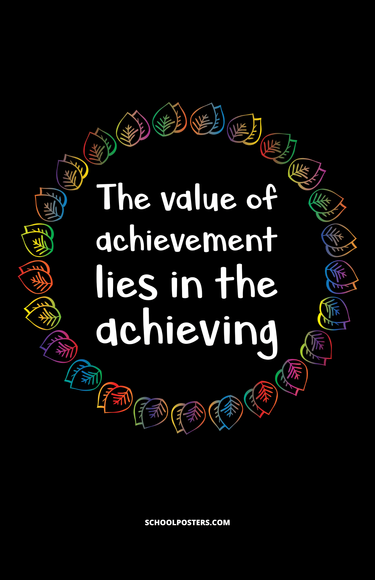 The Value Of Achievement Poster