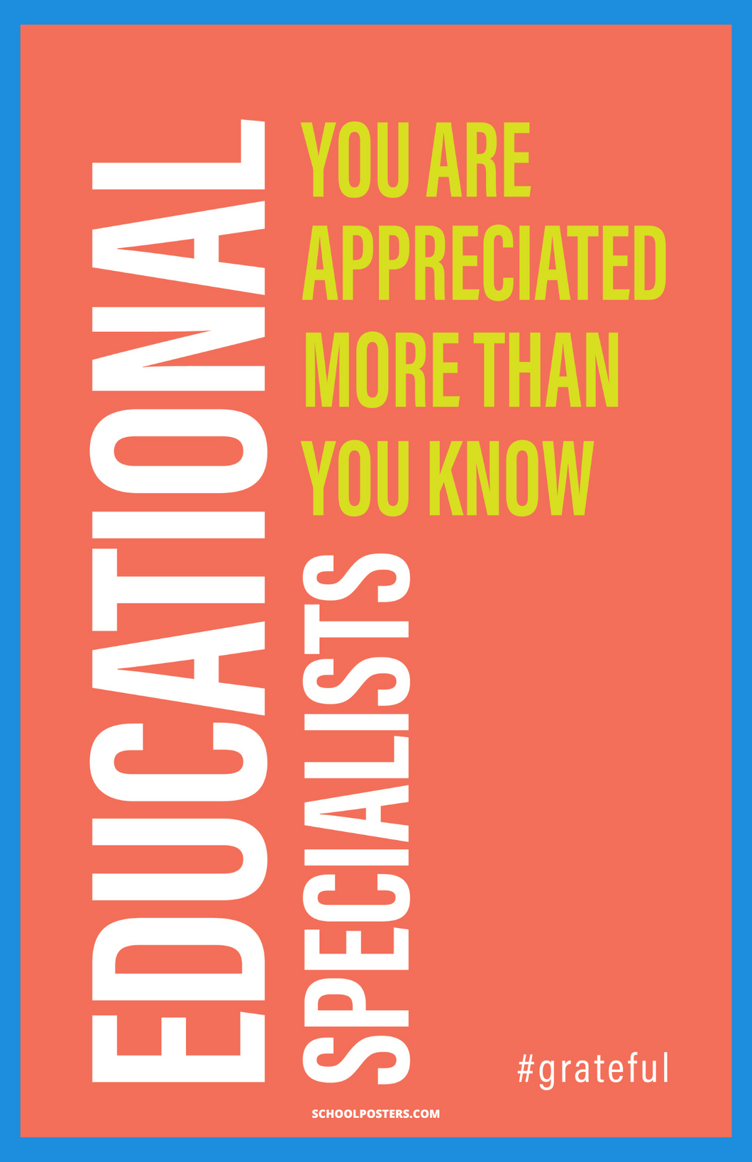 Educational Specialists Appreciation Poster