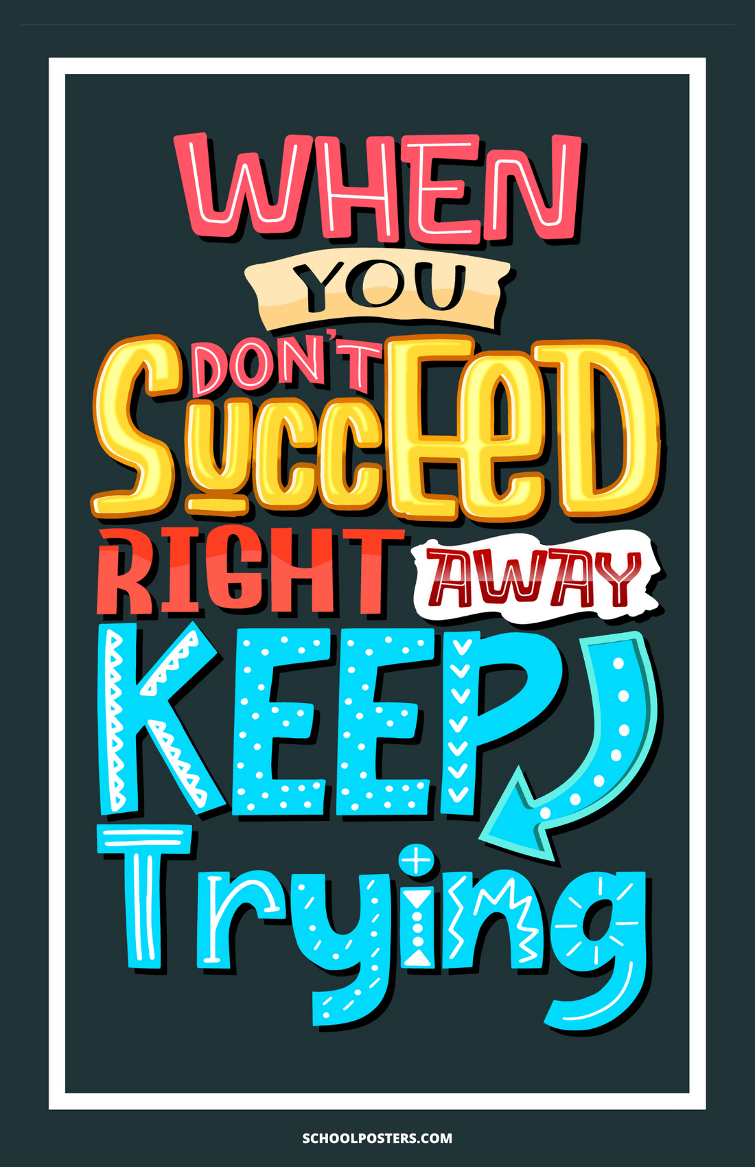 Keep Trying Poster – SchoolPosters.com LLC