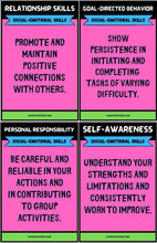 Load image into Gallery viewer, Social-Emotional Learning Skills Poster Package