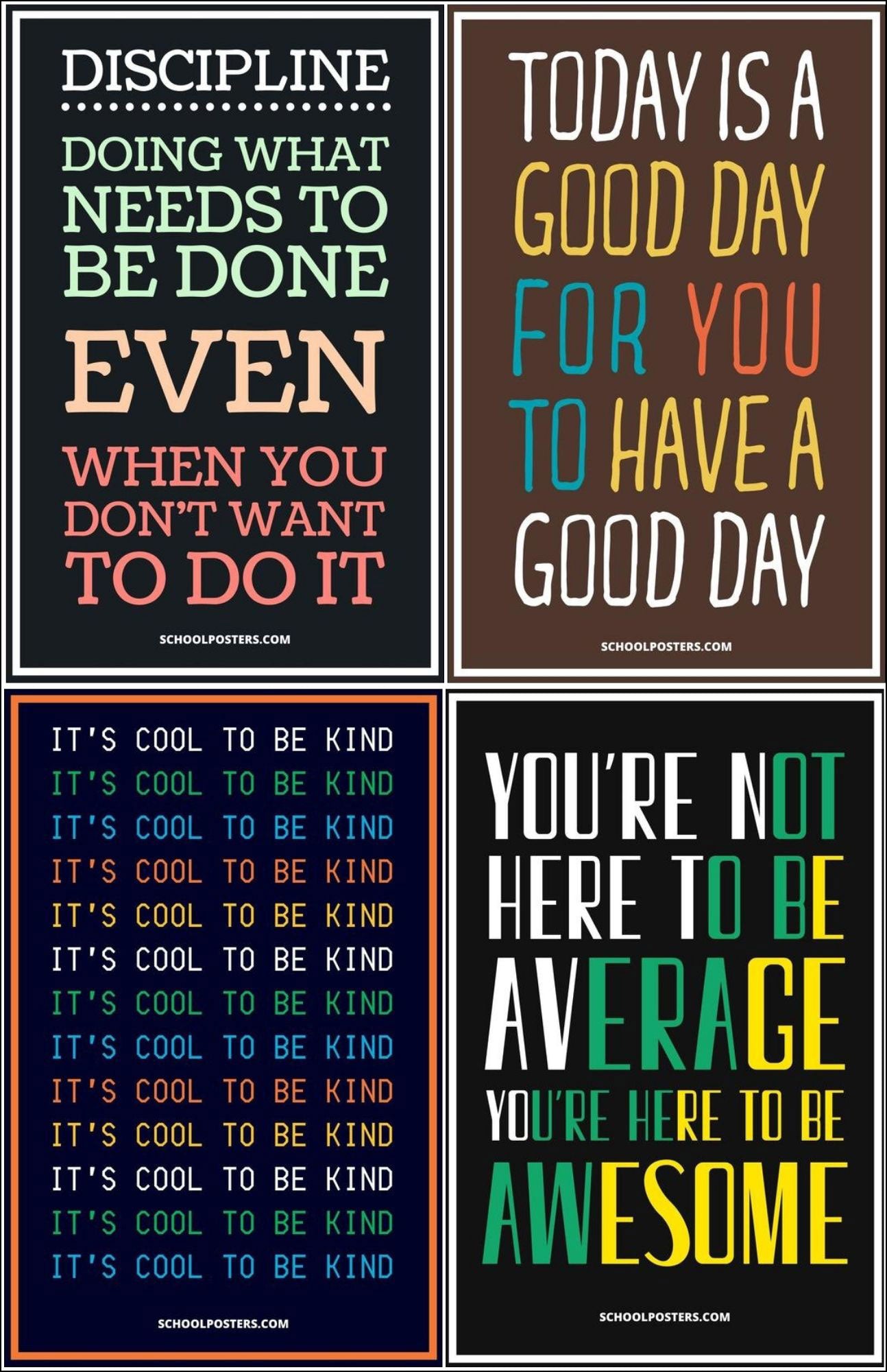 Middle School Large Poster Package SchoolPosters Com LLC
