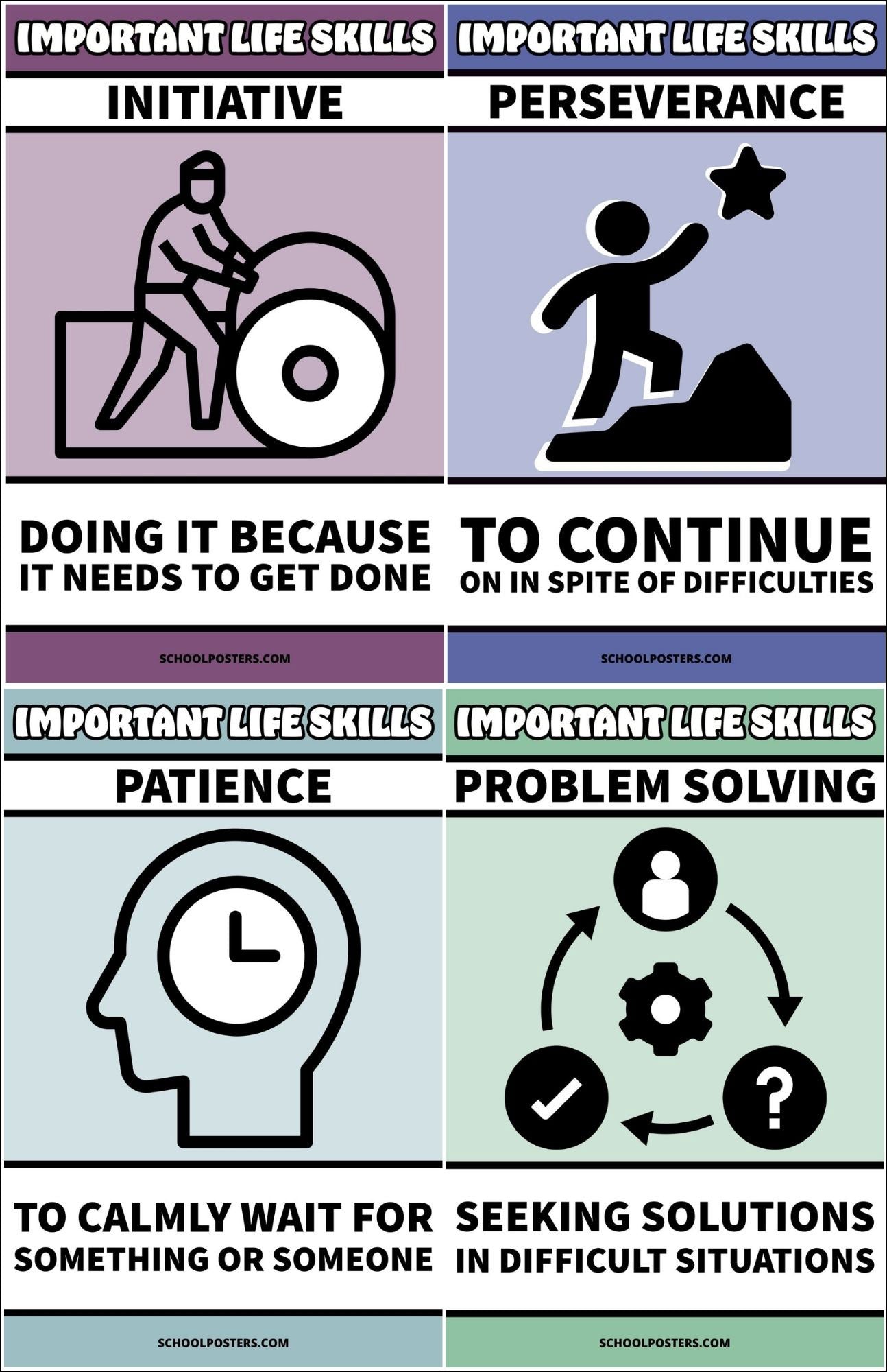 Important Life Skills Poster Package