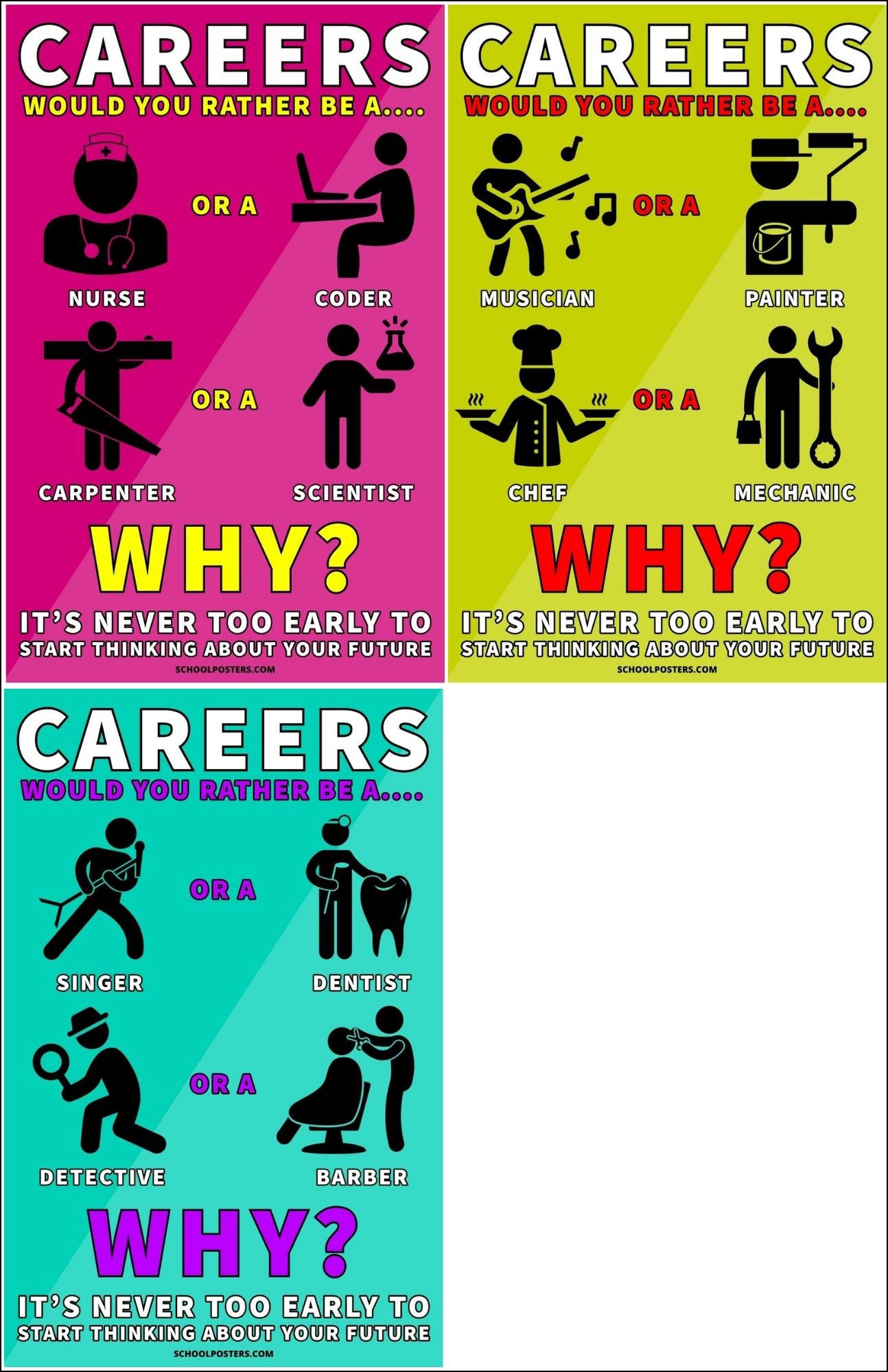 Careers Would You Rather Poster Package (Set Of 7)
