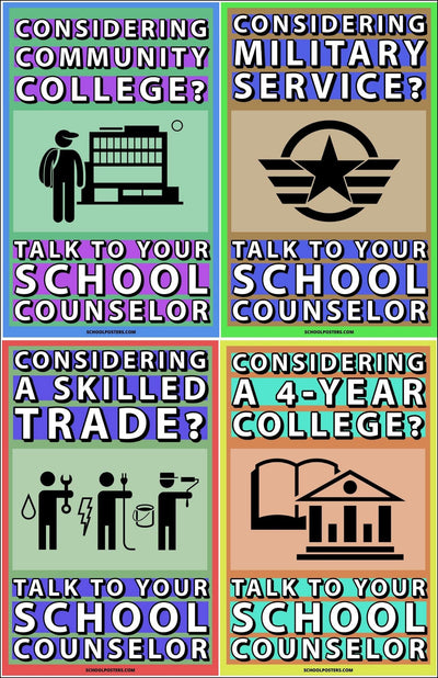 Considering Talk To Your School Counselor Poster Package (Set Of 4)