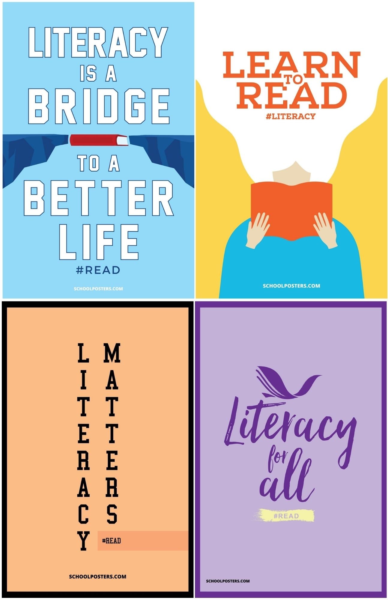 Literacy Poster Package – SchoolPosters.com LLC