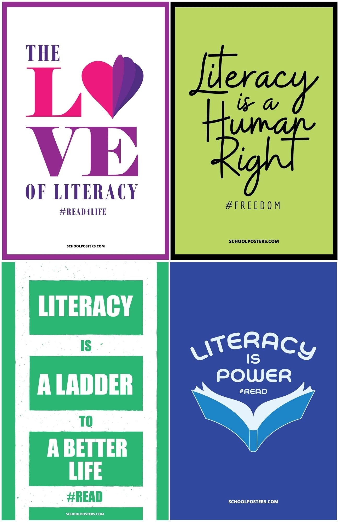 Literacy Poster Package (Set Of 10)