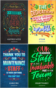 Classified Staff Appreciation Poster Package (Set Of 17)