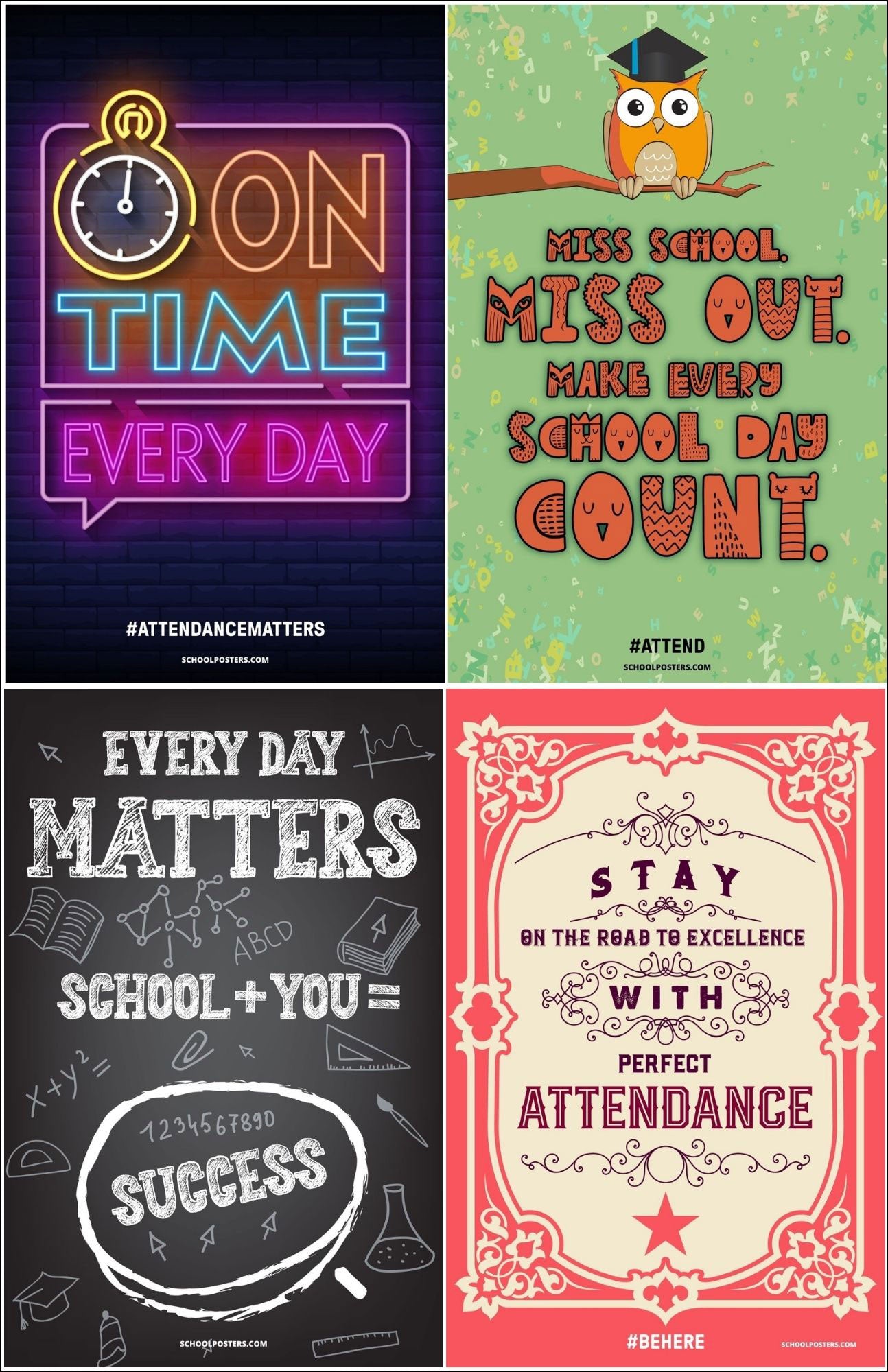 Attendance Poster Package (Set of 10)