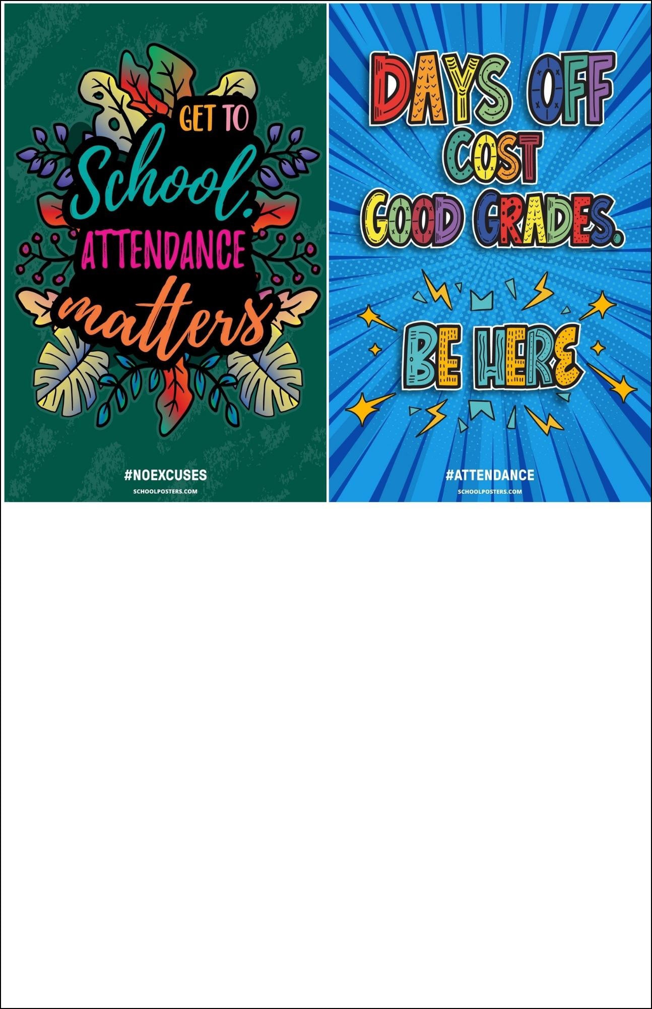 Attendance Poster Package (Set of 10)