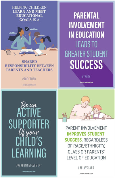 Parent Involvement Poster Package (Set of 9)
