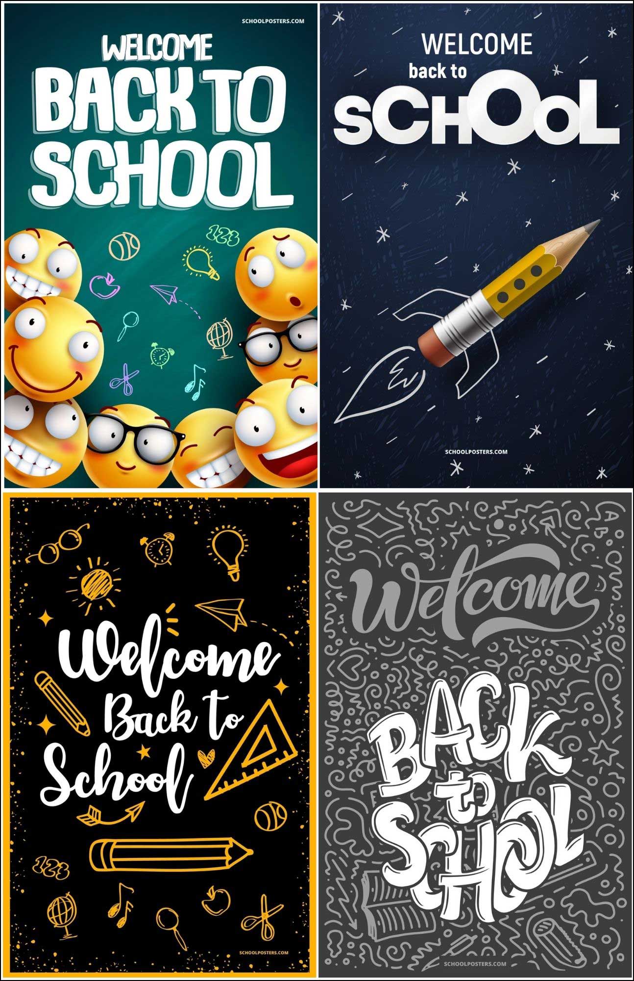 Welcome Back to School Poster Package (Set Of 12)