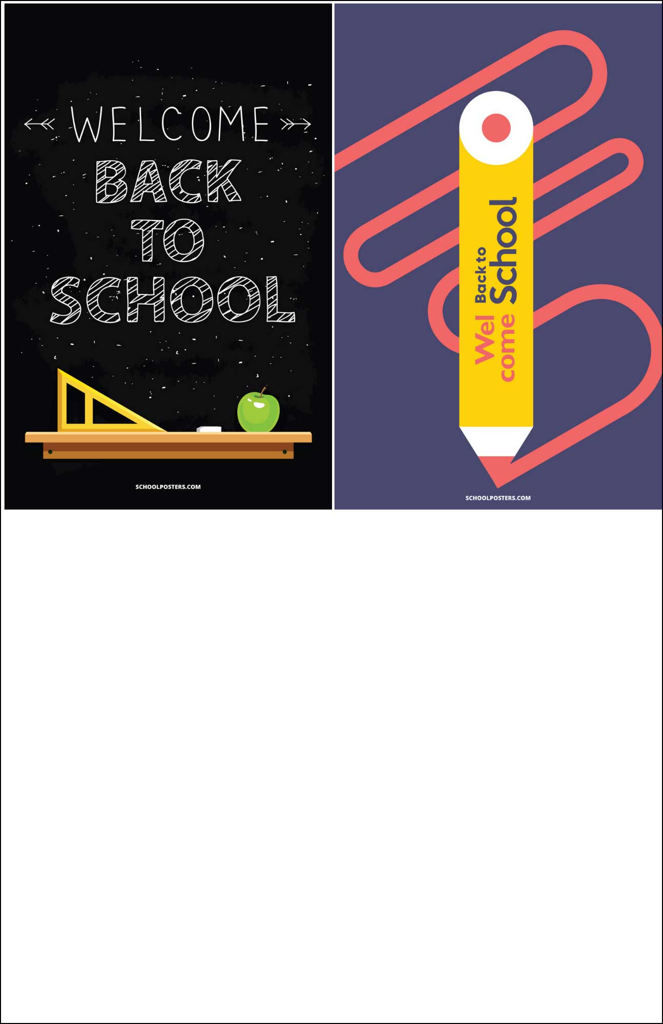 Welcome Back to School Poster Package (Set Of 10)
