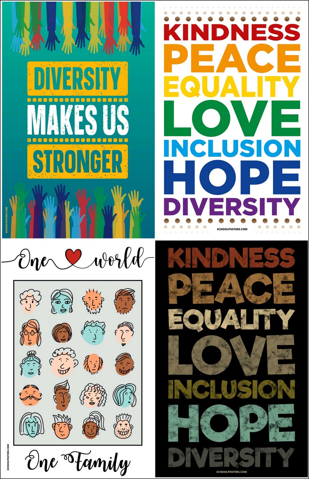 Multicultural Printable Poster Diversity Poster Ideas
