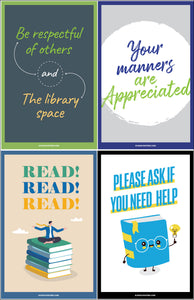 School Library Poster Package (Set Of 12)