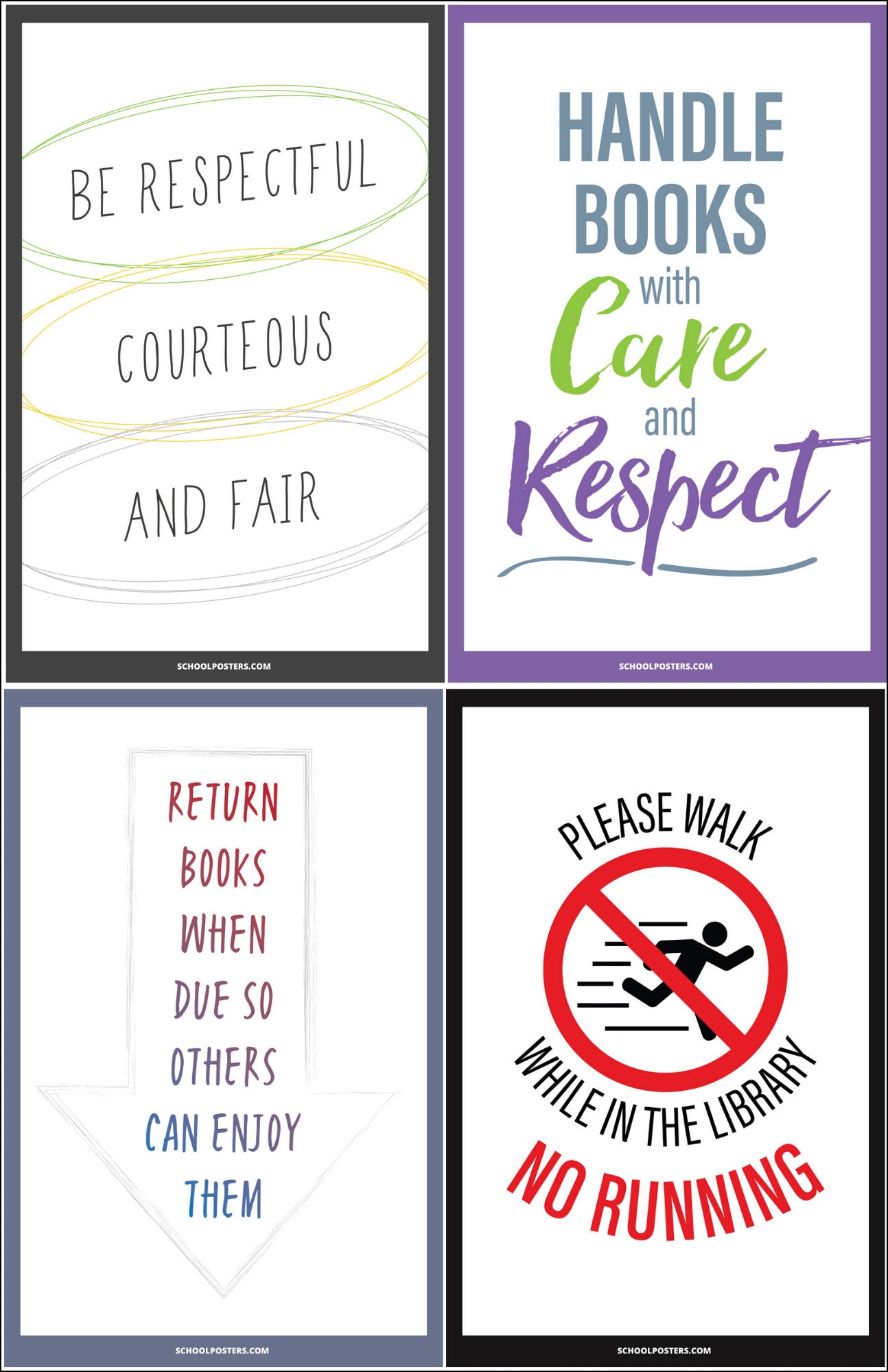 School Library Poster Package (Set Of 12)