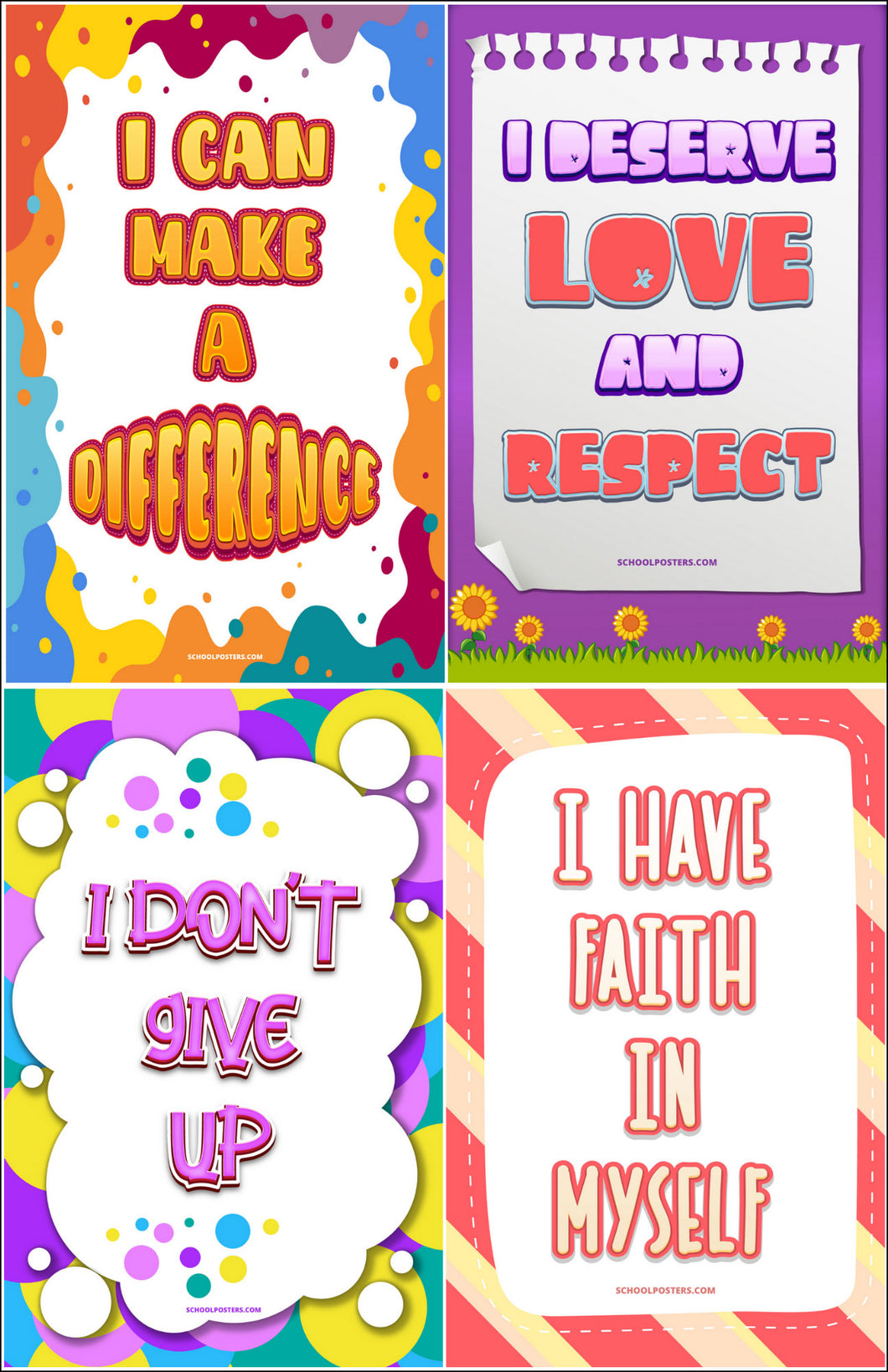 Elementary Affirmations Poster Package (Set Of 12)