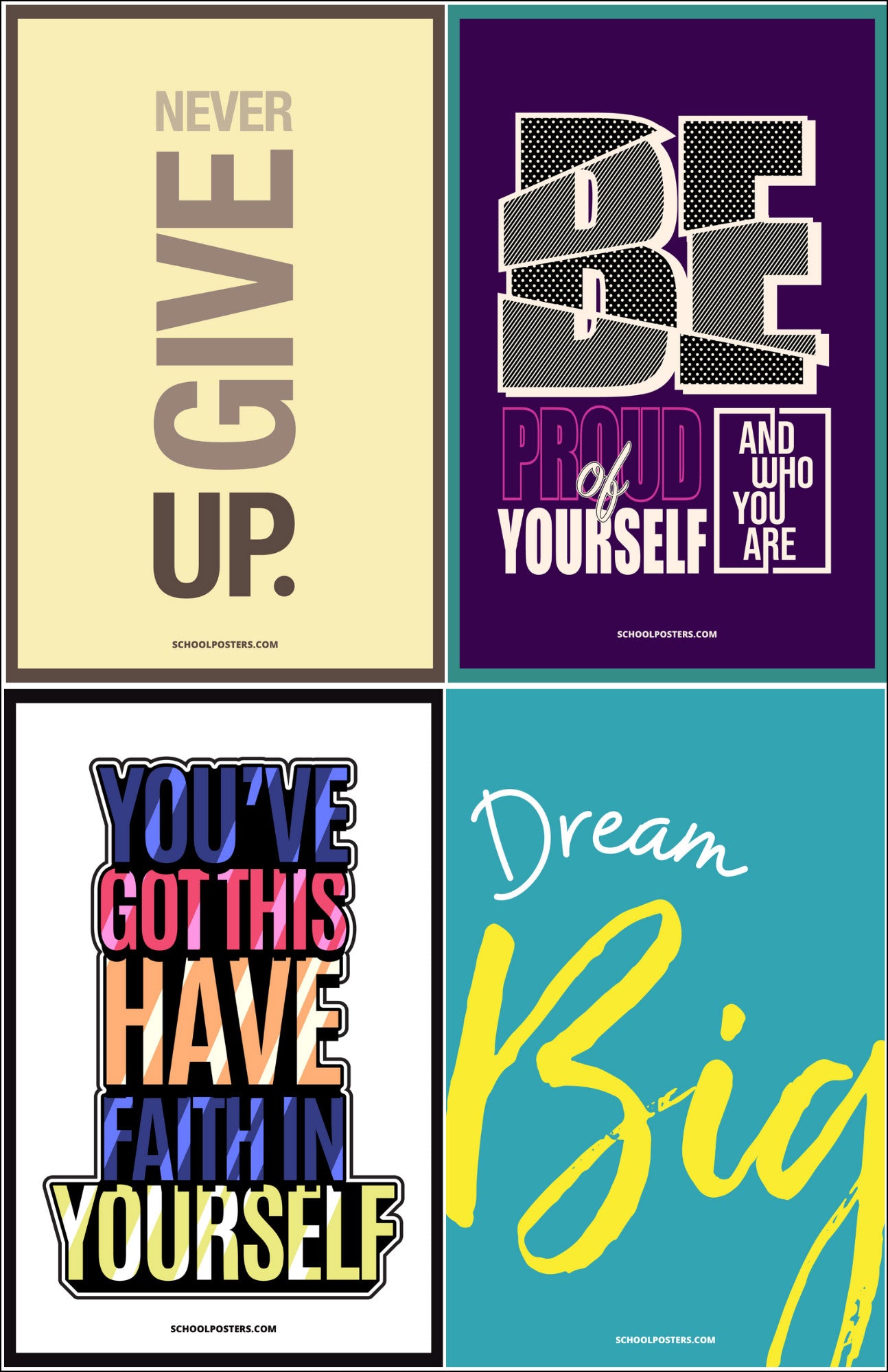 Motivational Poster Package (Set Of 20)