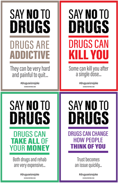 Say No To Drugs Poster Package