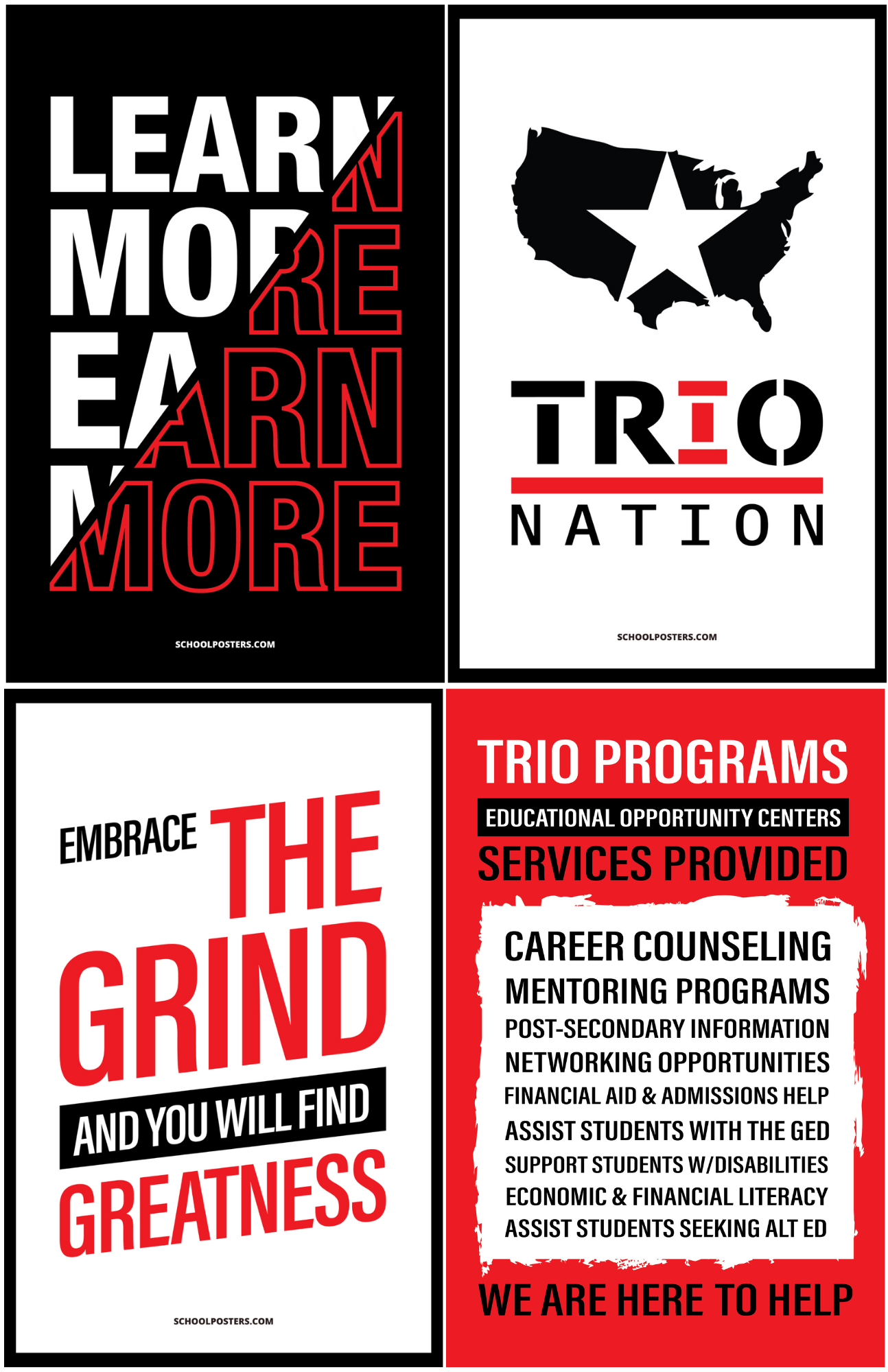 TRIO Educational Opportunity Center (EOC) Poster Package (Set Of 16)